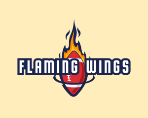 Football Flaming Sports logo design