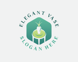 Vase Furniture Interior Design logo design