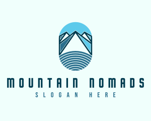 Abstract Snow Mountain logo design