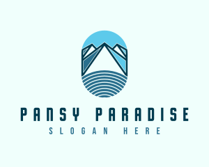 Abstract Snow Mountain logo design