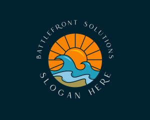 Sun Beach Wave logo