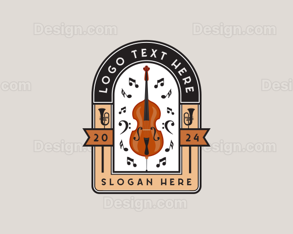 Musical Orchestra Bass Logo