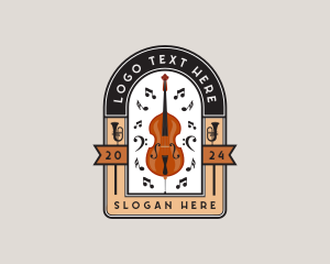 Musical Orchestra Violin Logo