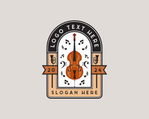 Cello - Musical Orchestra Bass logo design