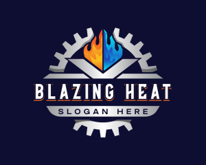 Heating Cooling Ventilation logo design