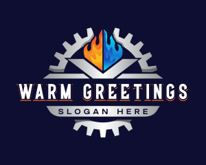 Heating Cooling Ventilation logo design