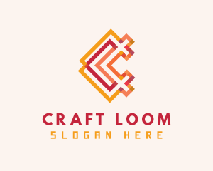 Woven Textile Letter C logo design