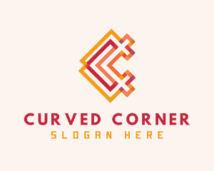 Woven Textile Letter C logo design