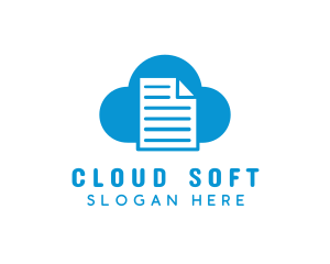 Cloud File Document logo design