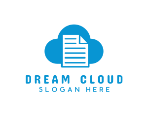 Cloud File Document logo design