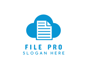 Cloud File Document logo design