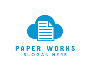 Cloud File Document logo design