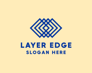 Modern Layered Diamond logo