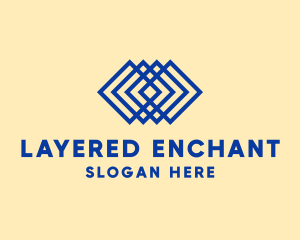 Modern Layered Diamond logo