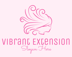 Pink Feminine Hairdresser logo design