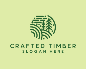 Nature Pine Forest  logo design