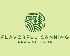 Nature Pine Forest  logo design