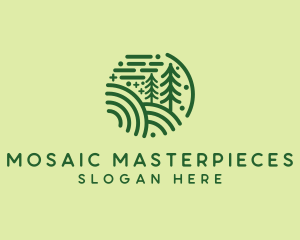 Nature Pine Forest  logo design