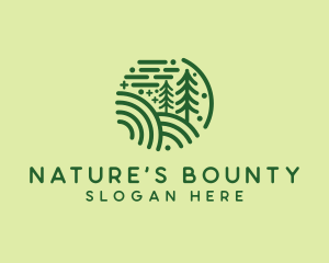 Nature Pine Forest  logo design