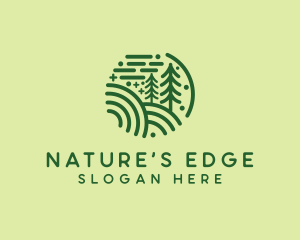 Nature Pine Forest  logo design