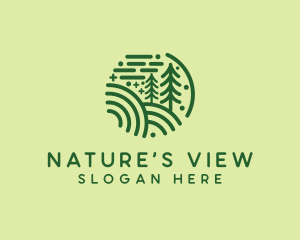 Nature Pine Forest  logo design