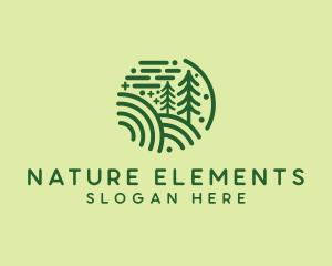 Nature Pine Forest  logo design