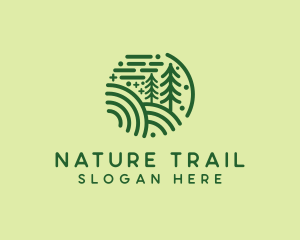 Nature Pine Forest  logo design