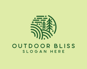 Nature Pine Forest  logo design