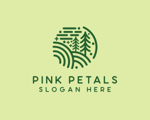 Nature Pine Forest  logo design