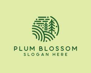 Nature Pine Forest  logo design