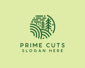 Nature Pine Forest  logo design