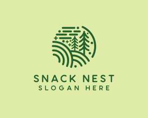 Nature Pine Forest  logo design