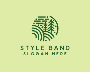 Nature Pine Forest  logo design