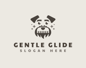 Dog Comb Grooming logo design