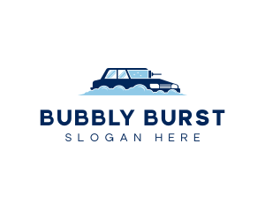 Car Wash Cleaning Bubbles logo design