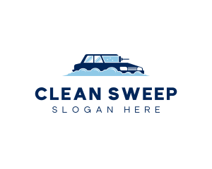 Car Wash Cleaning Bubbles logo design