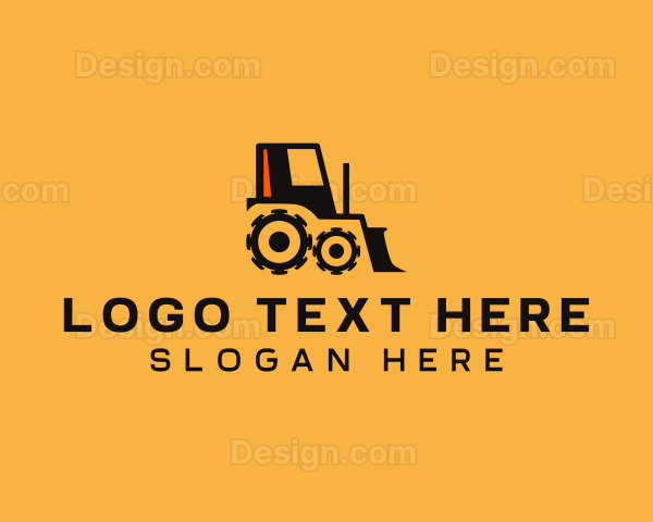 Gear Tractor Bulldozer Logo