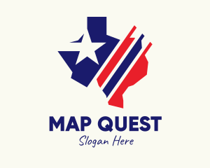 American Voting Map logo design