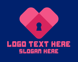 Digital Lock Heart  logo