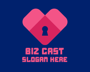 Digital Lock Heart  logo