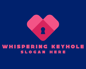 Digital Lock Heart  logo design