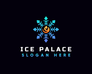 Fire Ice HVAC logo design