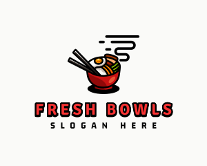 Asian Bibimbap Bowl logo design