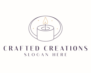 Candlelight Decor Candle logo design