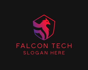 Eagle Falcon Shield logo design