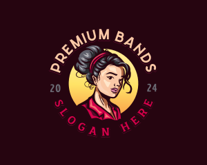 Pinup Beauty Woman logo
