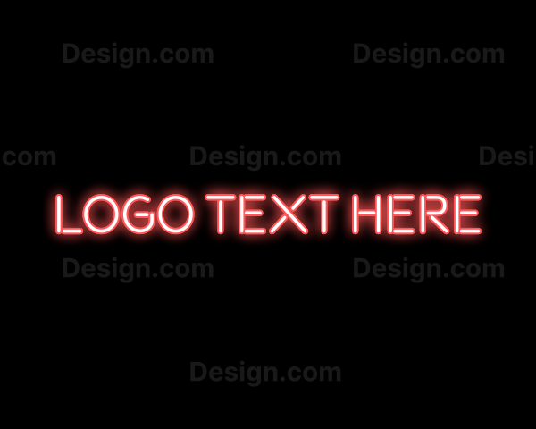 Pink Neon Sign Logo