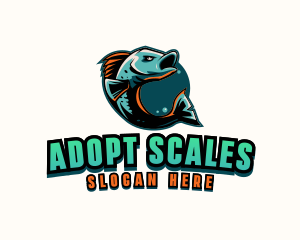 Angry Ocean Fish logo design