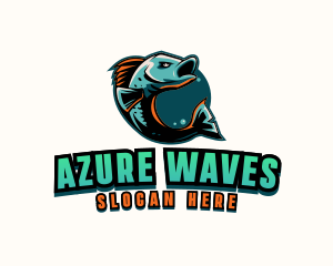 Angry Ocean Fish logo design