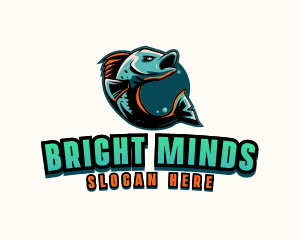 Angry Ocean Fish logo